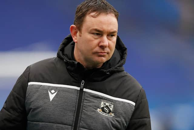 Morecambe manager Derek Adams