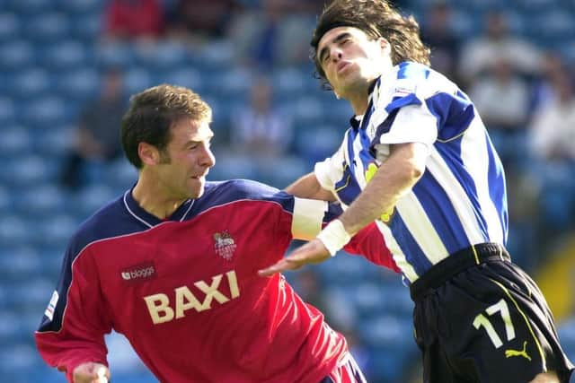 PNE skipper Sean Gregan challenges against Sheffield Wednesday