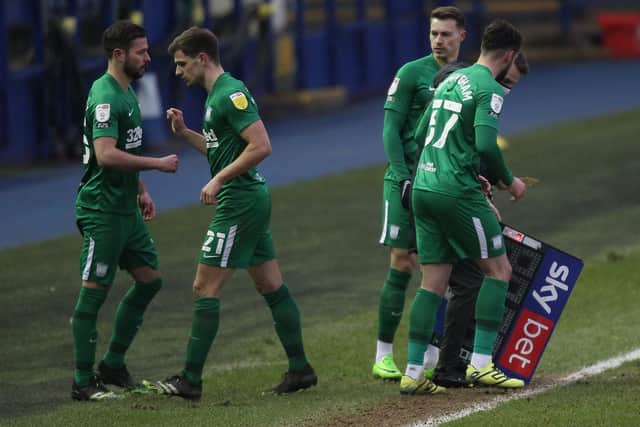 Greg Cunningham, Billy Bodin and Joe Rafferty come as a triple substitution in PNE's defeat at Sheffield Wednesday