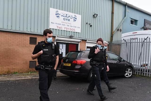 Police at the gym on Roman Way Industrial Estate