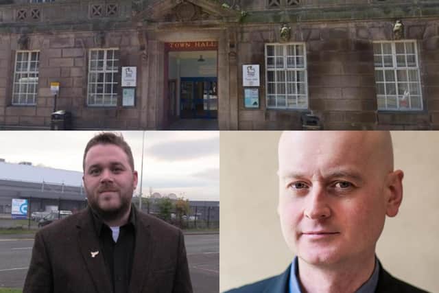 Preston City Council is one of the local authorities due to hold elections in May - Lib Dem group leader John Potter (left) wants to be able to deliver leaflets, but Labour council leader Matthew Brown agrees with government guidance that says it should not take place during lockdown