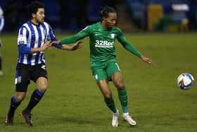 Preston North End midfielder Daniel Johnson in action against Sheffield Wednesday