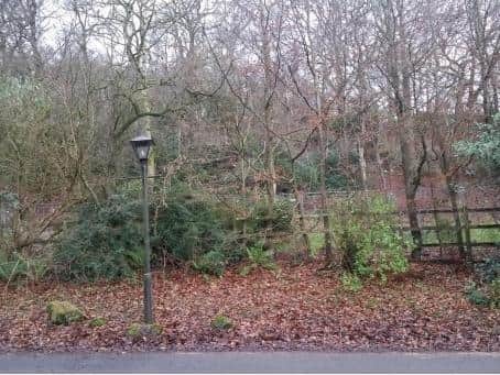 The site as seen from the road.
