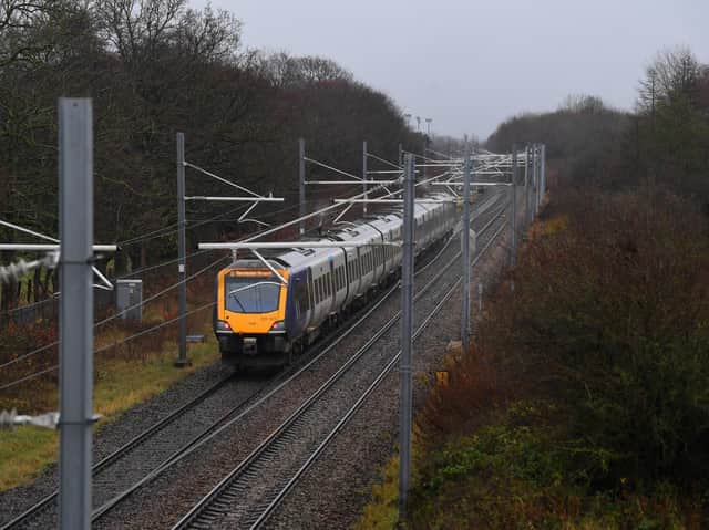 A train struck the dogs on the railway line in Euxton on Sunday, January 31