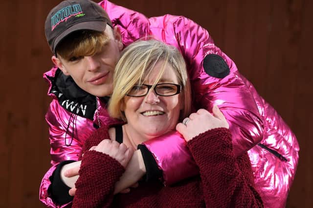 Ryan and his mum Gaynor. She has watched as her son has struggled to rebuild his confidence in the months after his ordeal