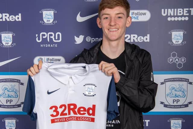 Anthony Gordon has joined PNE on loan (photo: PNEFC)