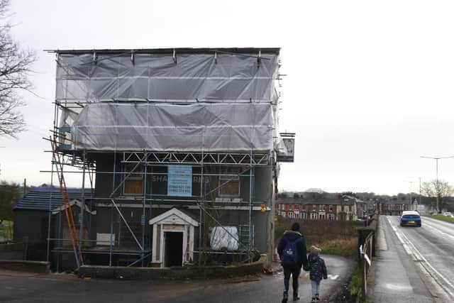Work is taking place at the historic former pub
