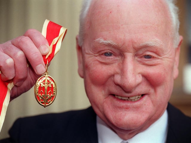 Sir Tom Finney with his latest accolade - a knighthood