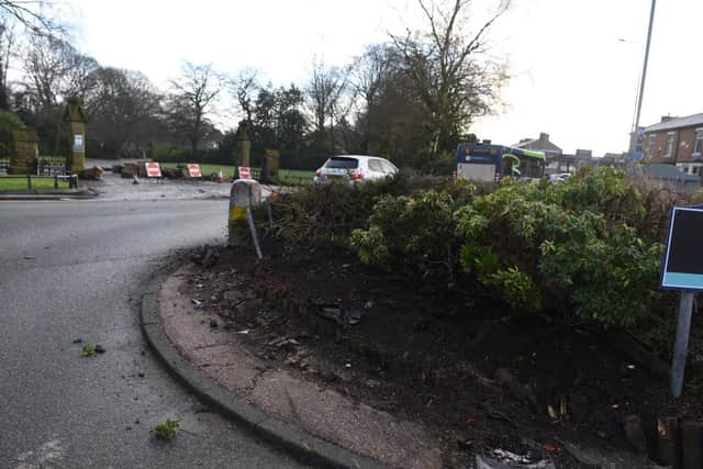 Police say the 18-year-old was a front seat passenger in a BMW 1 Serieswhich hit the roundabout opposite the Hesketh Arms pub before overturningand crashing into the entrance to the cemetery