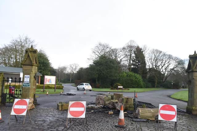 One man has died and three others remain in a serious condition in Royal Preston Hospital after a car crashed into the cemetery gates in New Hall Lane shortly before 11pm last night (February 4)