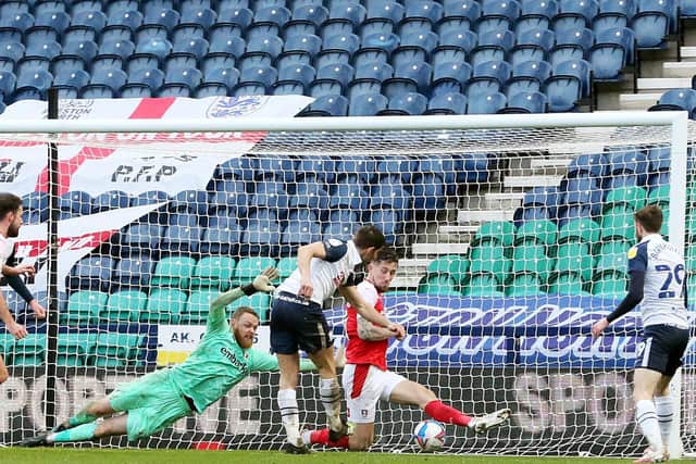 Ched Evans scores for PNE against Rotherham