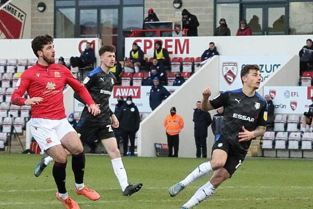 Cole Stockton scored Morecambe's second goal