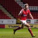 Jayden Stockley celebrates scoring for Charlton n against Portsmouth last Tuesday