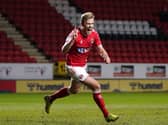 Jayden Stockley celebrates scoring for Charlton n against Portsmouth last Tuesday