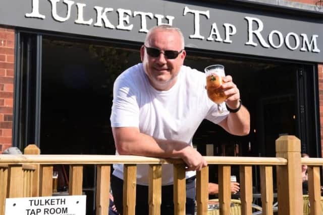 Ray Woods outside the Tulketh Tap Room in Ashton.