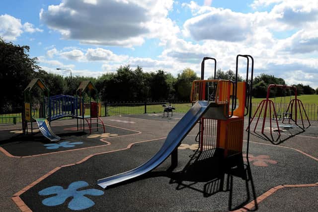 Government guidance says playgrounds are “primarily open” for those who do not have access to private outdoor space