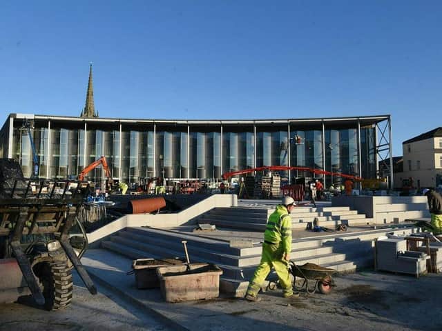 The new public square at the Adelphi Quarter is taking shape