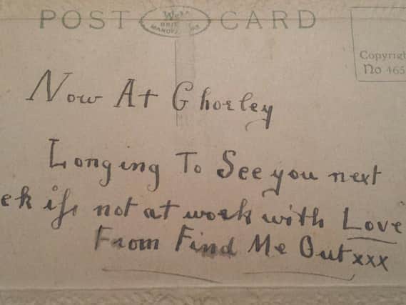 Vintage Valentine Card sent in Chorley