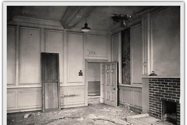 Tulketh Hall's derelict interior before demolition