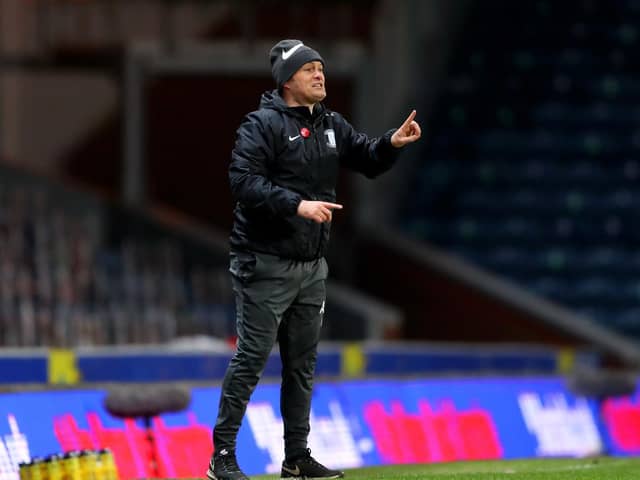 Preston North End manager Alex Neil on the touchline during the victory over Blackburn at Ewood Park