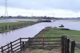 Flood waters near Lytham earlier this year
