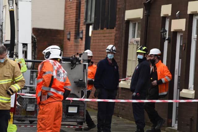 Emergency services rushed to Francis Sharples' home in Bleasdale Street East after a gas explosion rocked the street at 10.40am (February 16)