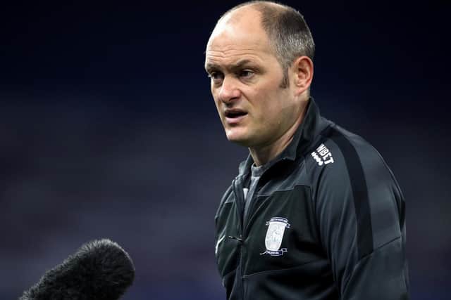 Preston North End manager Alex Neil is interviewed after the 4-0 defeat to Cardiff City
