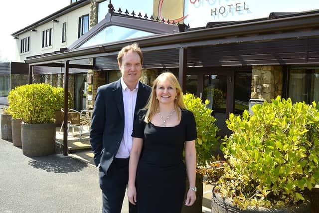 Nicola and Derek Cheetham pictured outside the Crofters, near Garstang