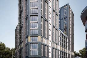 The revised design for Bhailok Court will have 16 floors (Image: Day-Architectural).