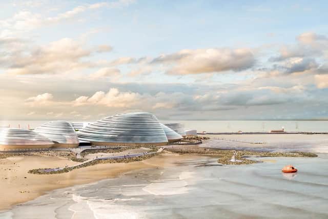 An artist's impression of the proposed Eden Project North in Morecambe