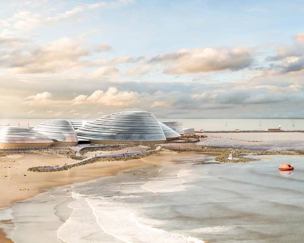 An artist's impression of the proposed Eden Project North in Morecambe