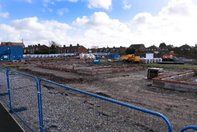 Foundations are already in place for houses on Burscough's old pitch.