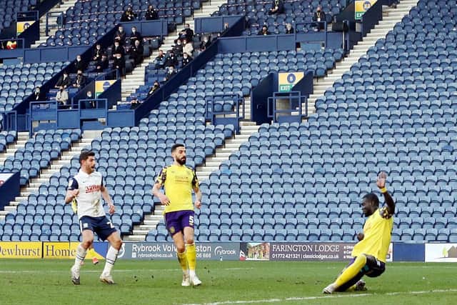 Ched Evans scores PNE's second goal