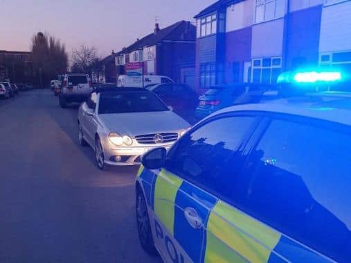 Police stopped this Mercedes and reported the driver. Picture: Chorley Police Twitter