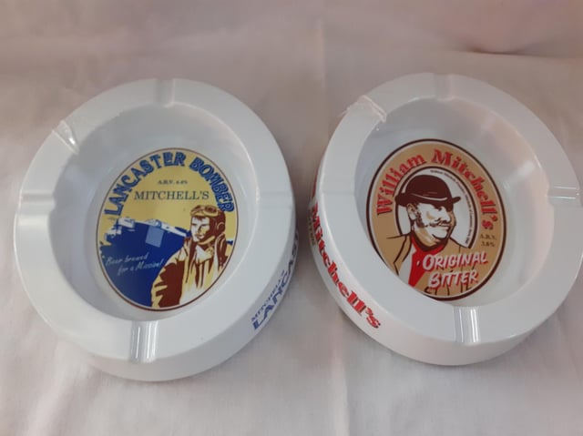 These ashtrays have a local connection but are quite common. They are two pounds each