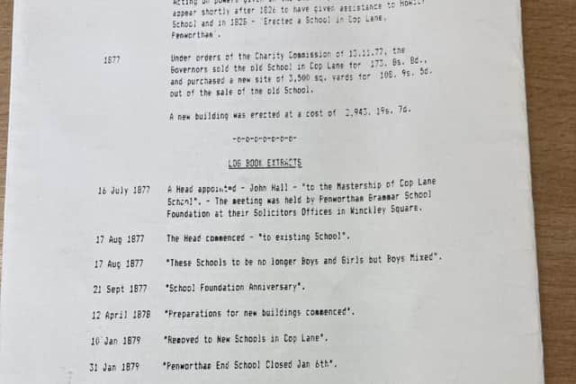 Extracts from the school log books
