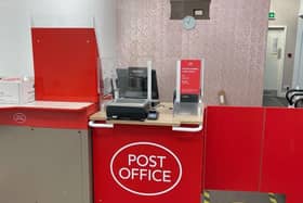 The counter at the new post office in Chorley