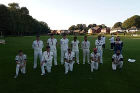 Walton-le-Dale CC's 2nd XI cup winners in 2020 (Neil Harvey, centre with the cup)