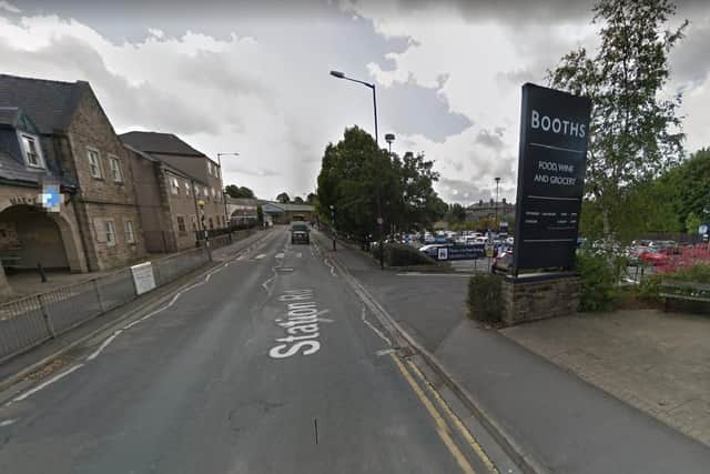 The woman was struck at the entrance to Booths car park in Clitheroe at around 3pm on Monday (March 1), with the force of the collision knocking her baby out of its pram and onto the ground. The distraught mum rushed over to her baby as the driver drove off without stopping to check on the pair. Pic: Google