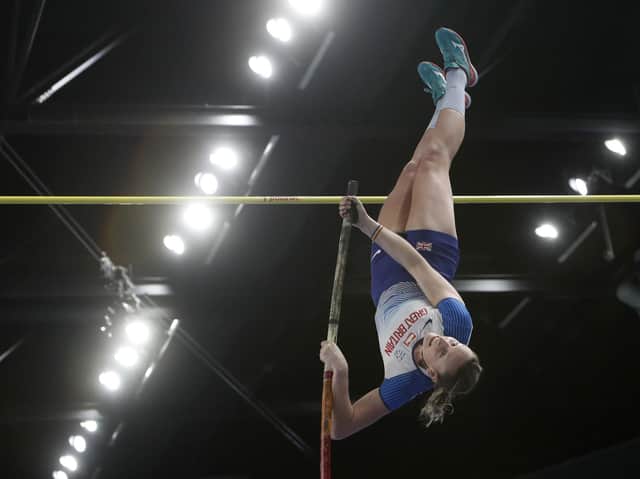 Holly Bradshaw on her way to European bronze on Saturday