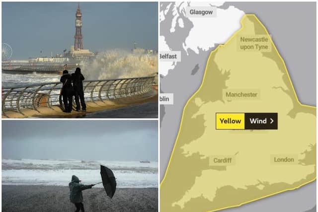 Met Office issues yellow weather warning for 'strong winds' across Lancashire