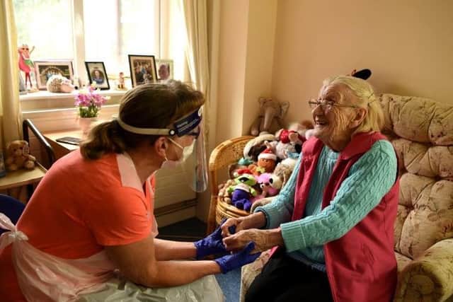 Julie Hodgkinson saw her 88-year-old mother Lillian for the first time in 12 months