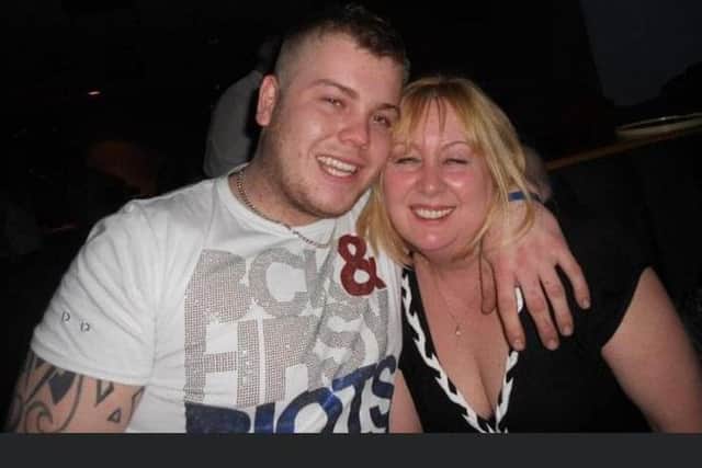 Proud mum - Janis  pictured with son Adam