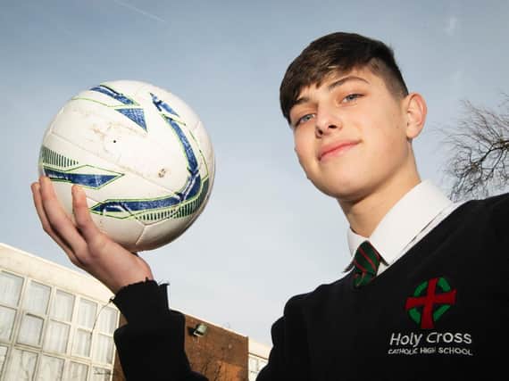 Luke attended Holy Cross Catholic High School in Chorley for 5 years before completing his final year in 2020. The school has paid tribute to its former student, who it described as a "kind and thoughtful young man". In this picture, the promising footballer is aged 14 and had just signed for Burnley FC Academy.