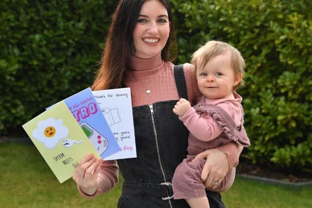 Laura began designing cards aimed to speak to families who had struggled with fertility treatments