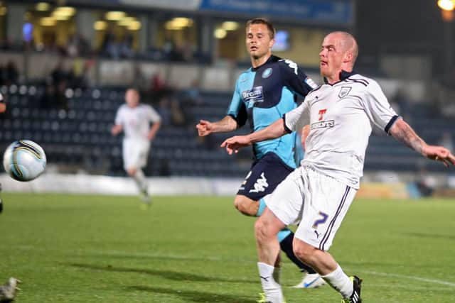 Ian Hume finds the net for Preston