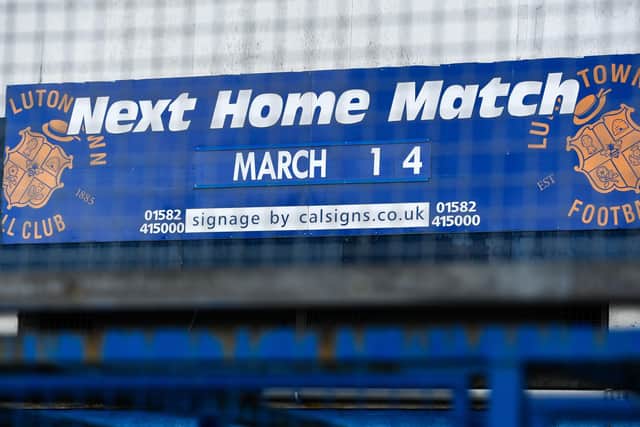 Preston were due to visit Luton’s Kenilworth Road on March  14 last year (above) but football was suspended the day before