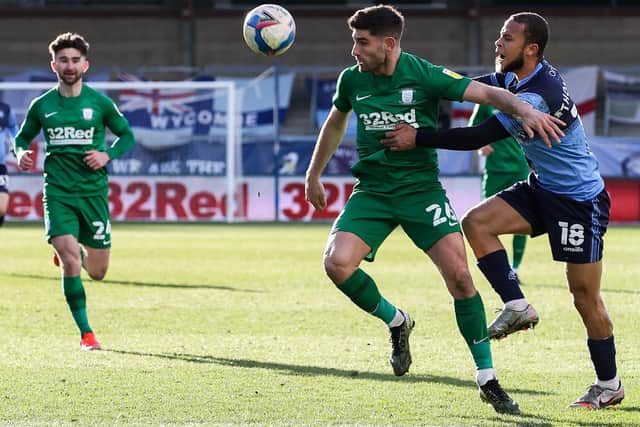 Ched Evans in action against Wycombe.