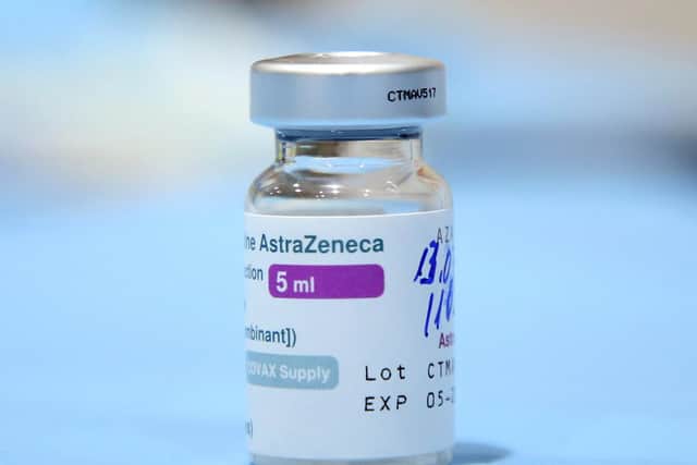 A vial of the AstraZeneca Covid-19 vaccine.