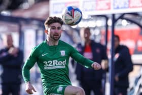 Preston North End striker Sean Maguire in action against Wycombe